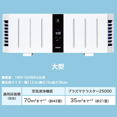 プラズマクラスター搭載 空間清浄機 クリア空感 商品画像4