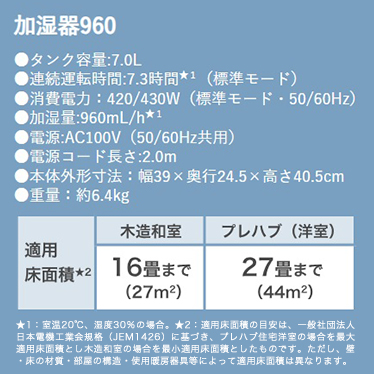ハイブリッド式 加湿器 商品画像2
